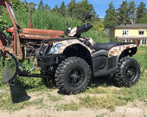 Fyrhjuling Goes 450S Iron stulen i Österhaninge söder om Stockholm